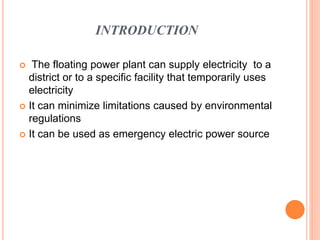 Floating power stations | PPTX