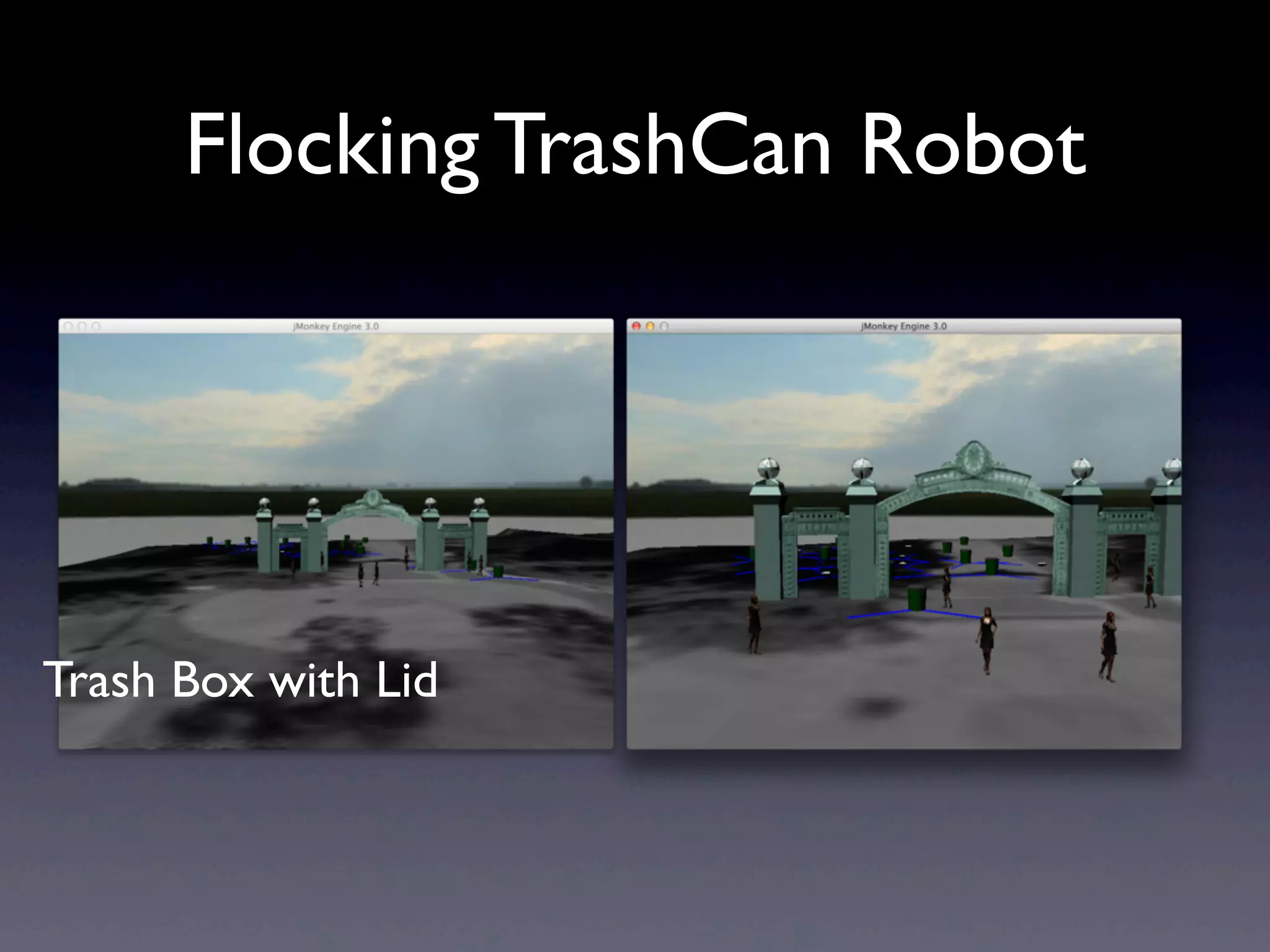 Flocking TrashCan Robot
Trash Box with Lid
 