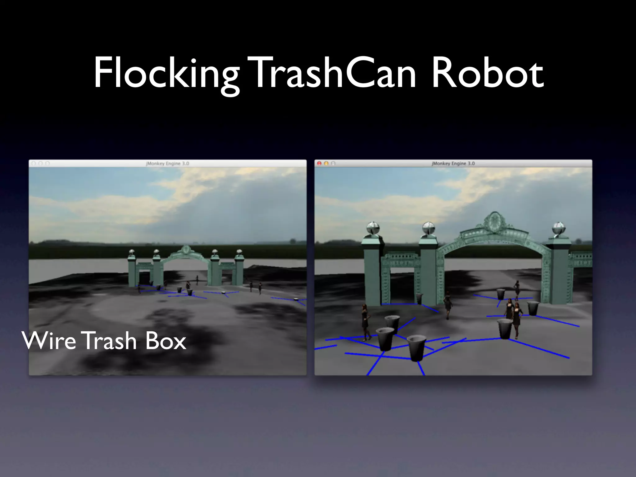 Flocking TrashCan Robot
Wire Trash Box
 