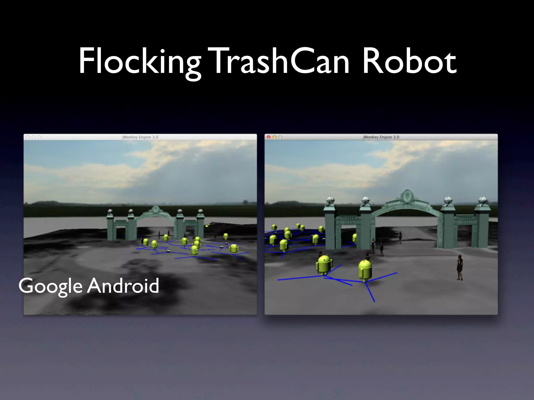 Flocking TrashCan Robot
Google Android
 