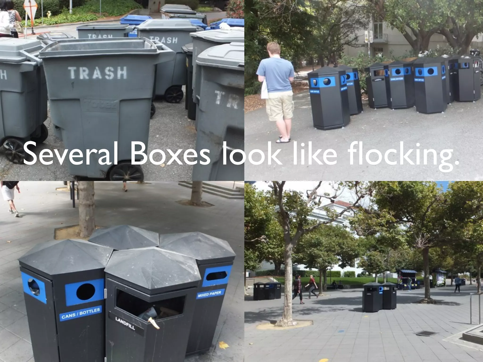 Several Boxes look like ﬂocking.
 