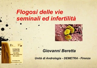Flogosi delle vie
seminali ed infertilità




            Giovanni Beretta
       Unità di Andrologia - DEMETRA - Firenze
 