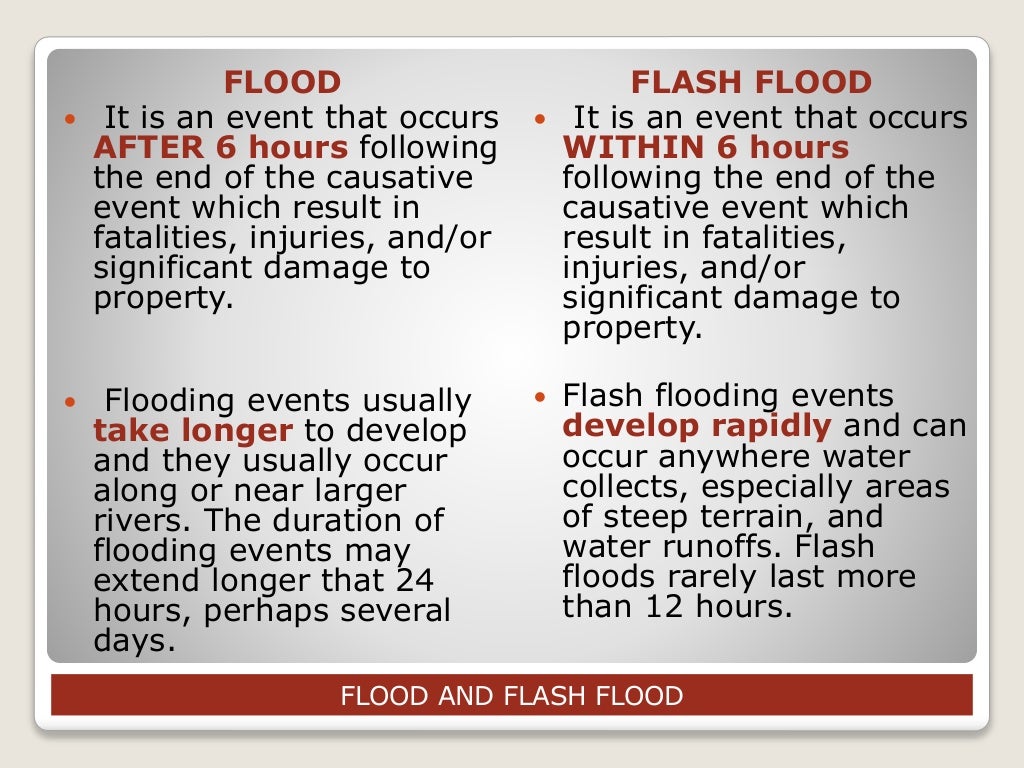 Flood and Flash Flood