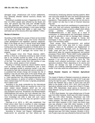 Flood disaster in pakistan and its impact on agriculture growth a ...