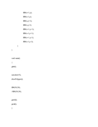 Boundary Fill Algorithm in C | DOCX | Technology & Computing