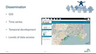 Dissemination
• GIS
• Time series
• Temporal development
• Levels of data access
© DHI #12
 