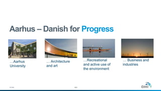 © DHI
Aarhus – Danish for Progress
… Architecture
and art
… Business and
industries
…Aarhus
University
…Recreational
and active use of
the environment
#25
 