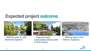 © DHI
Expected project outcome
…Improved water
quality/partly bathing water
in River Aarhus
… Bathing water in the
Harbour (hygienic)
…Bathing water in Lake
Brabrand (hygienic)
#30
© Aarhus Water © Aarhus Water © Aarhus Water
 
