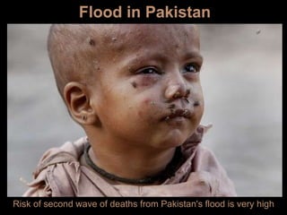 Flood in Pakistan Risk of second wave of deaths from Pakistan's flood is very high 