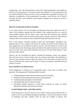 Flood management in nigeria | PDF
