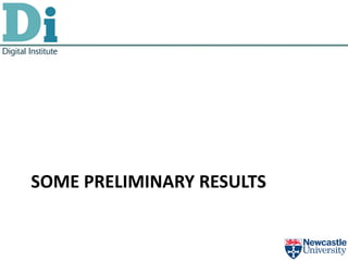 SOME PRELIMINARY RESULTS
 