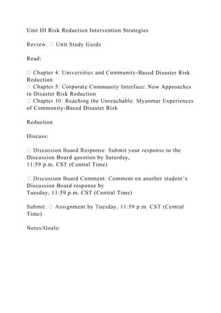 Community Risk Reduction Problem Statement FLOOD RISK REDUCTION1Flood-Risk ReductionStudent’.docx