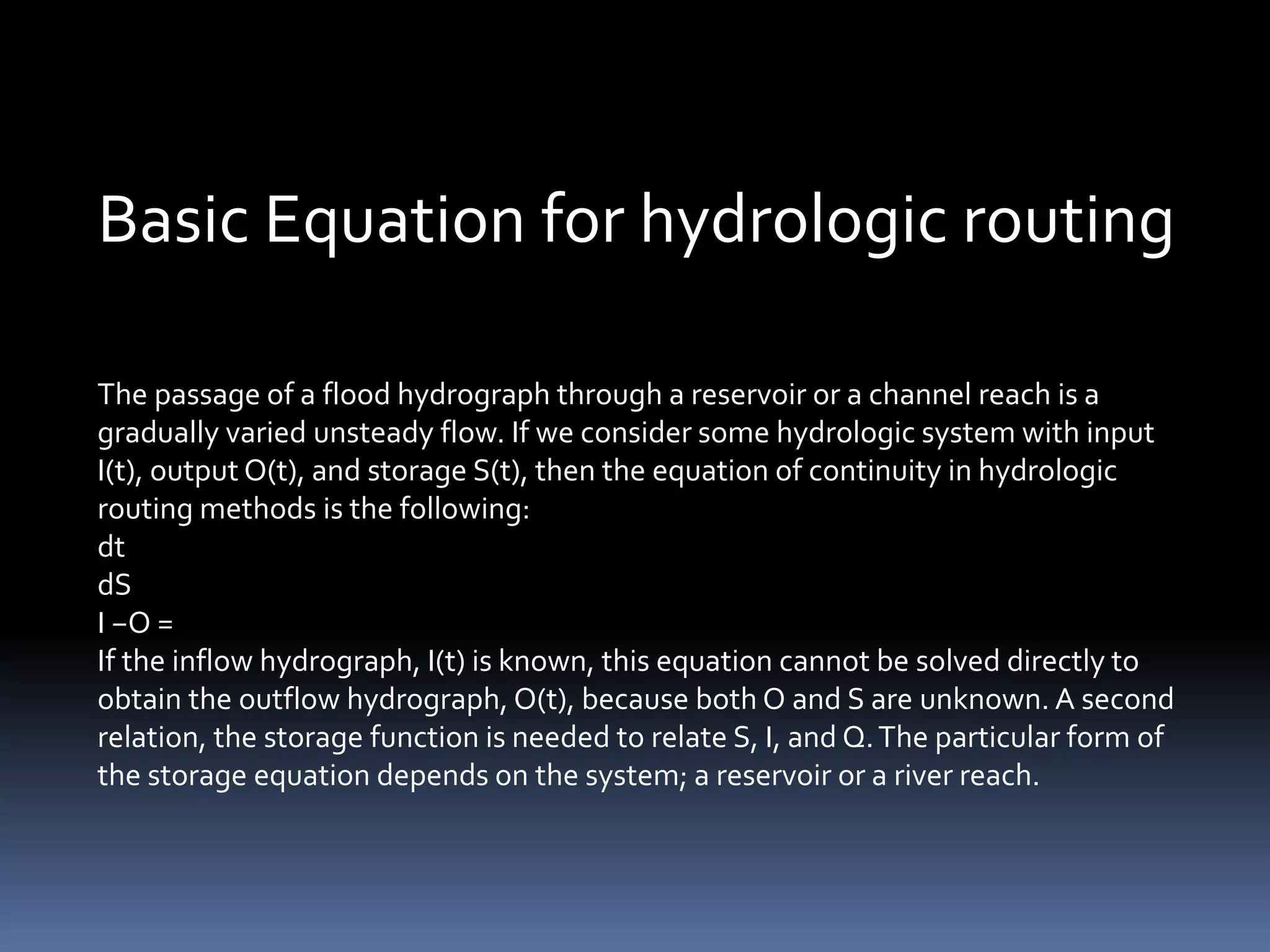 Flood routing | PPTX