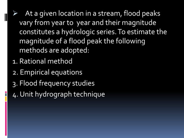 Flood routing | PPTX