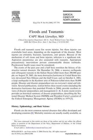 Tsunami outbreak