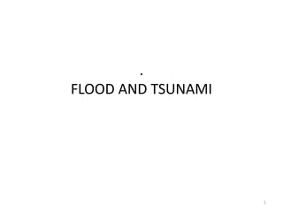 .
FLOOD AND TSUNAMI
1
 