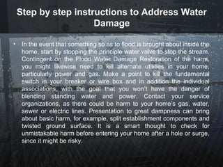 Flood water damage restoration | PPT