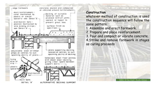 Construction
whatever method of construction is used
the construction sequence will follow the
same pattern:
1. Assemble and erect formwork.
2. Prepare and place reinforcement.
3. Pour and compact or vibrate concrete.
4.Strike and remove formwork in stages
as curing proceeds
BMC-lll by Inst. Eyob Alene
 