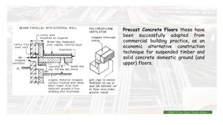 Precast Concrete Floors these have
been successfully adapted from
commercial building practice, as an
economic alternative construction
technique for suspended timber and
solid concrete domestic ground (and
upper) floors.
BMC-lll by Inst. Eyob Alene
 