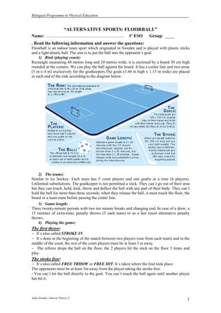 Floorball bilingüe | PDF