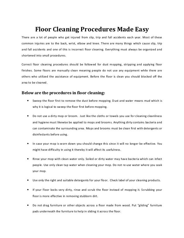 Floor Cleaning