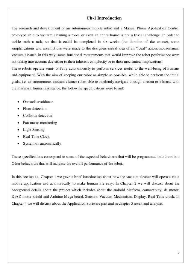 automatic floor cleaning robot project