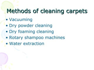 Floor covering in housekeeping | PPT