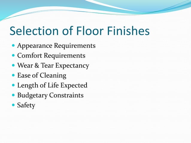 Floor finishes | PPT