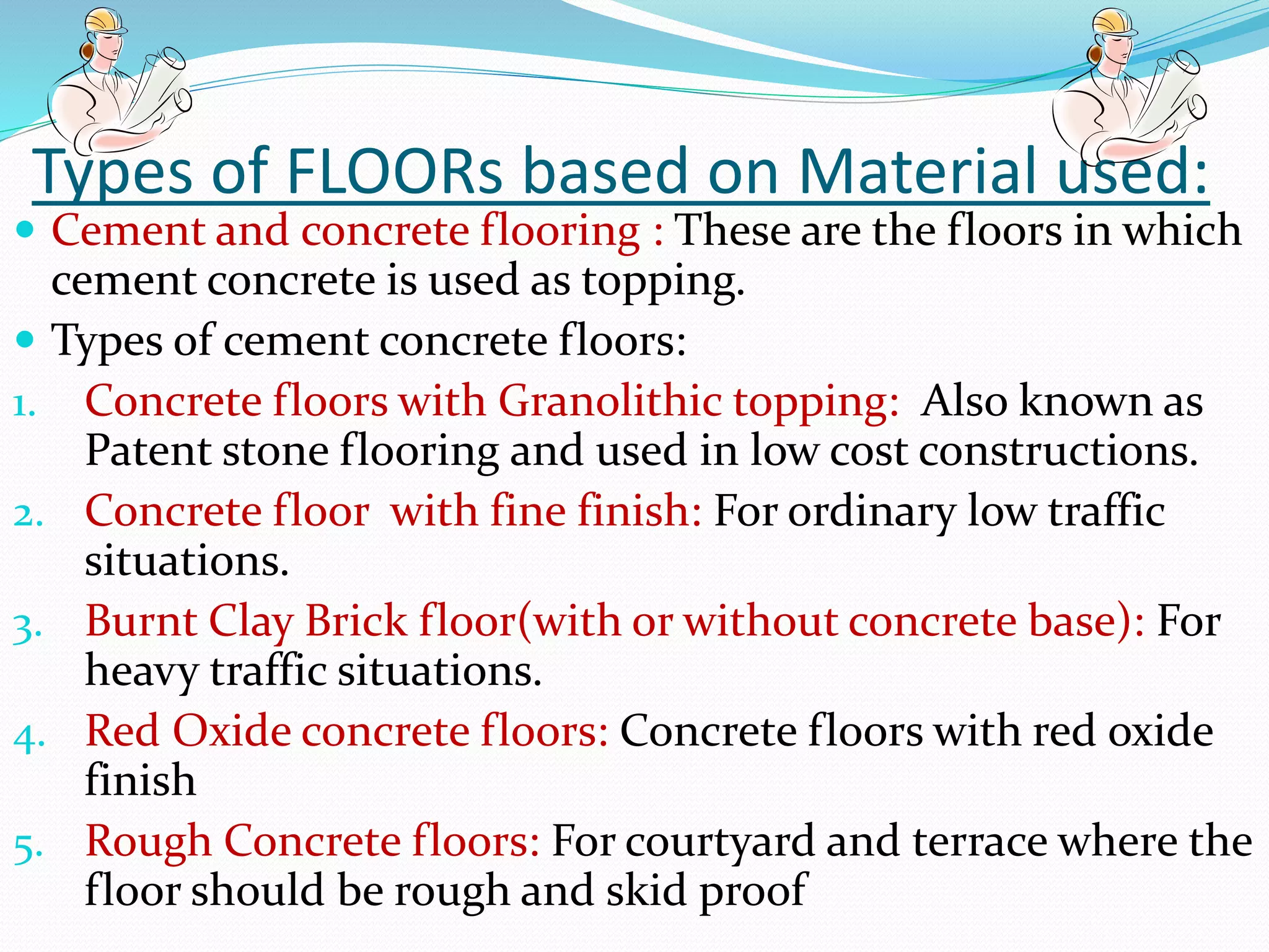 Flooring and types of flooring | PPTX