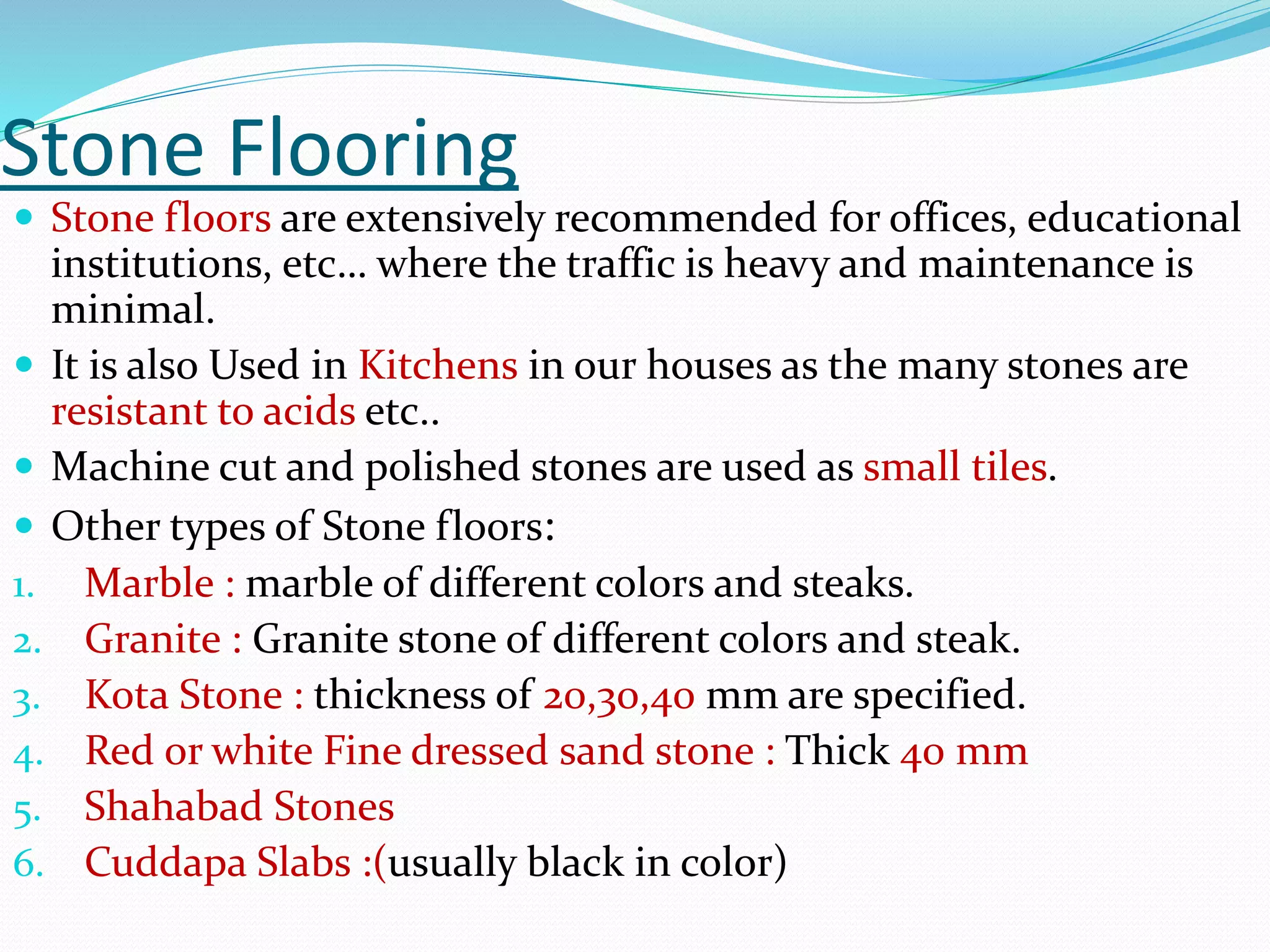 Flooring and types of flooring | PPT