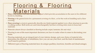 Flooring in interiors | PPTX
