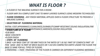 Flooring & Its Types DETAIL PRESENTATION | PPTX