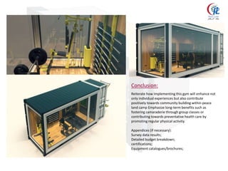Gym Problem Statement Proposal for Implementing a Gym Facility at | PPTX