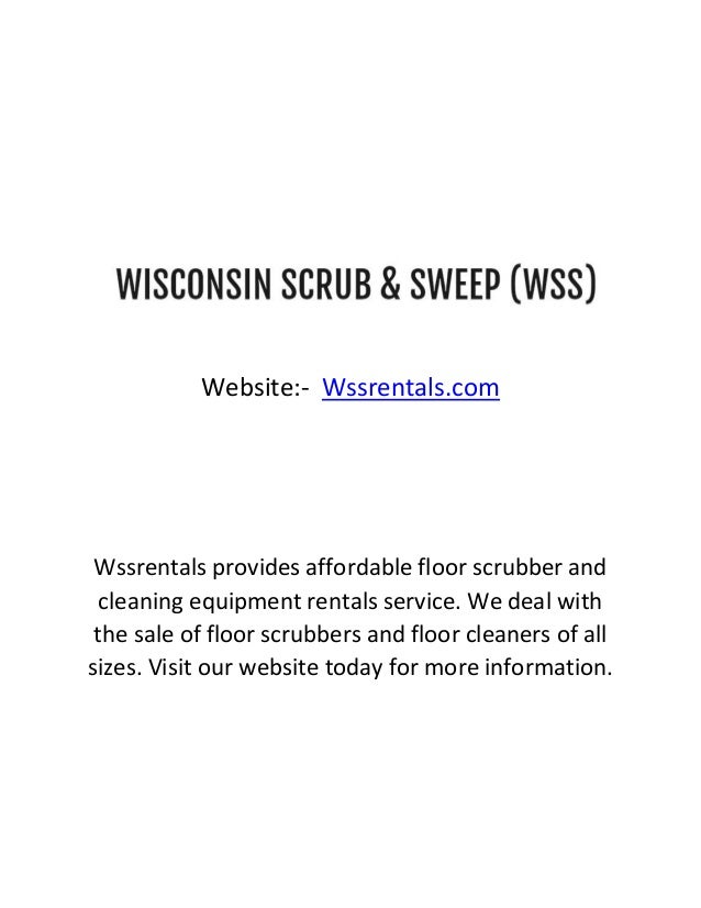 Floor Scrubber And Cleaning Equipment Rentals For Sale
