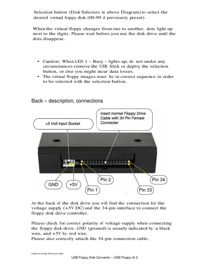 Floppy to usb converter manual