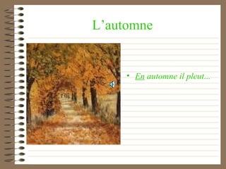 L’automne En  automne il pleut... 