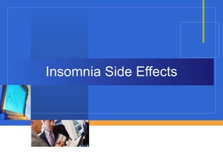 Insomnia Side Effects 