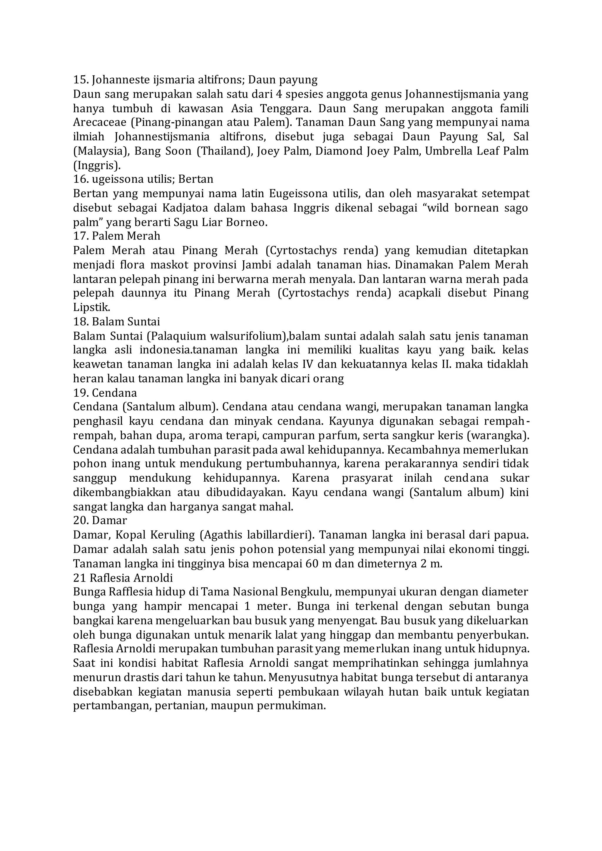 Inang Raflessia Flora di indonesia | DOCX