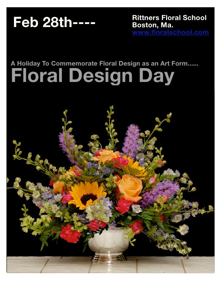 Floral Design Day Poster Floral Design Day Poster