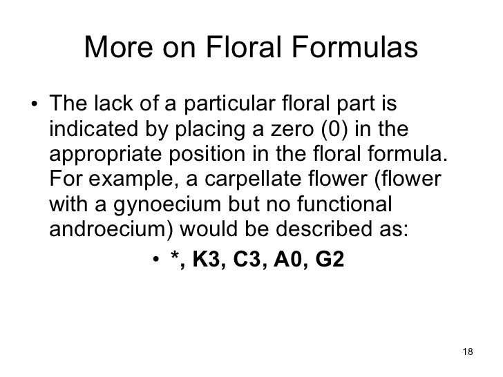 Floral formulas and diagrams