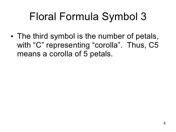 Floral formulas and diagrams