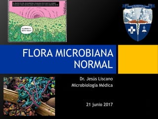 FLORA MICROBIANA
NORMAL
Dr. Jesús Liscano
Microbiología Médica
21 junio 2017
 