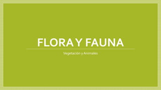 FLORAY FAUNA
Vegetación y Animales
 