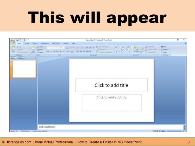 create a poster in powerpoint