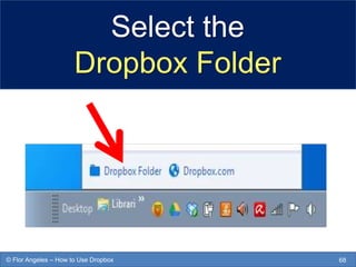 Select the
Dropbox Folder
68© Flor Angeles – How to Use Dropbox
 