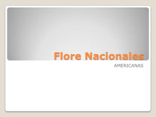 Flore Nacionales
AMERICANAS
 