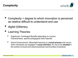 e-Learning as Innovation