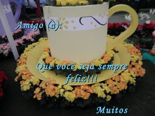 Amigo (a): Que você seja sempre feliz!!! Muitos Abraços 