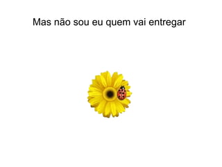 Mas não sou eu quem vai entregar   