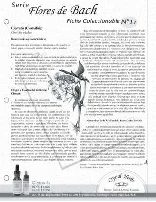 Flores de Bach - Fichas